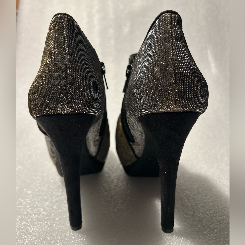 Gianni Bini Black, Gold and Silver Glitter Heels sz: 7.5 - Picture 6 of 11
